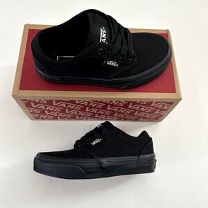 Vans Atwood Sneakers Size US 11 Kids Canvas Black/Black NEW Youth Skate Shoes